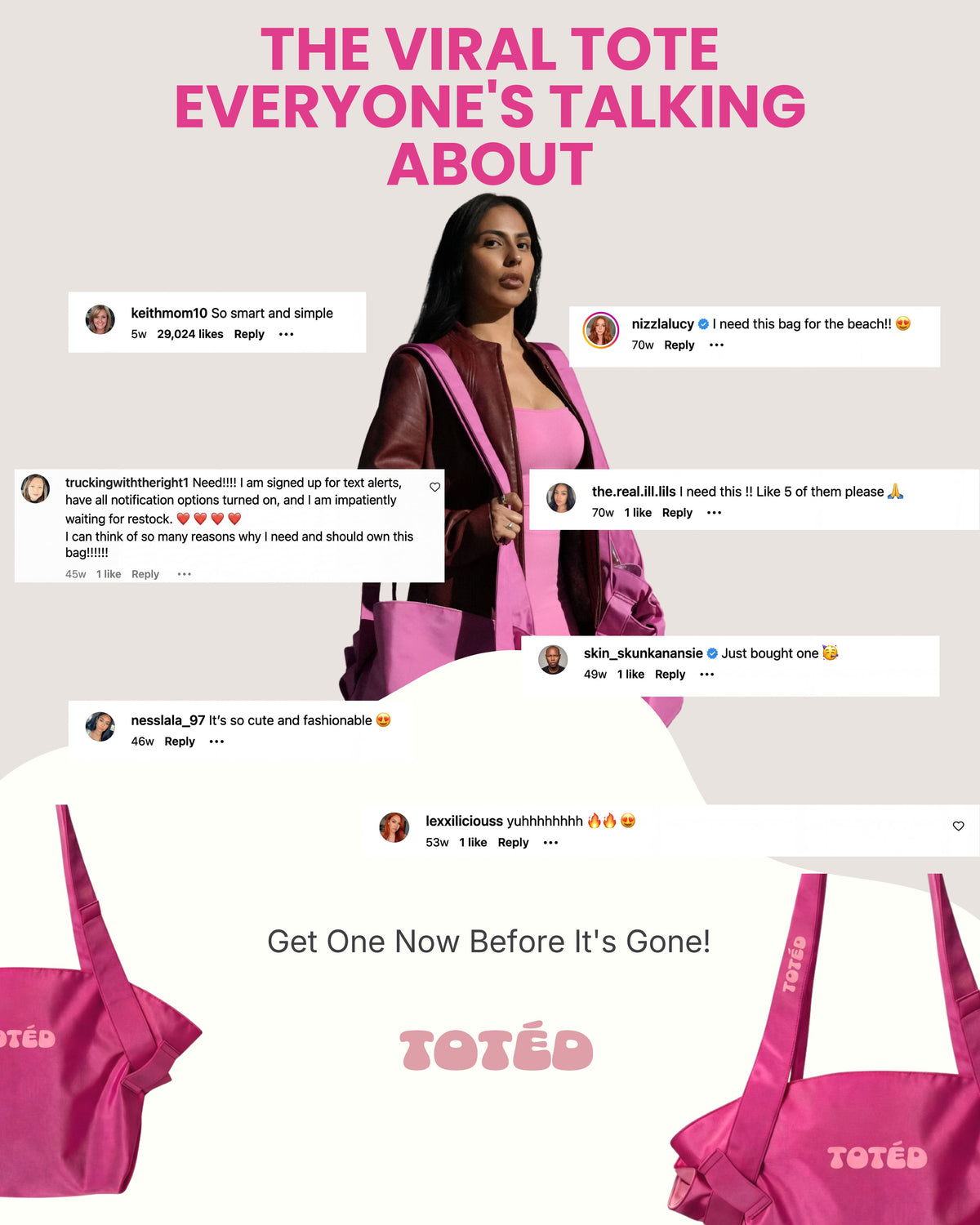 PINK TOTED BAG®